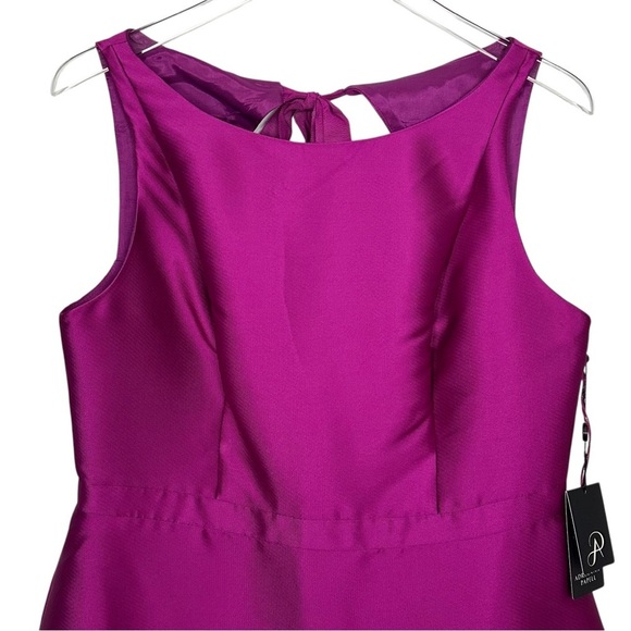 NWT Adrianna Papell Jacquard Party Dress in Cosmo Pink Size 12 - Picture 3 of 13